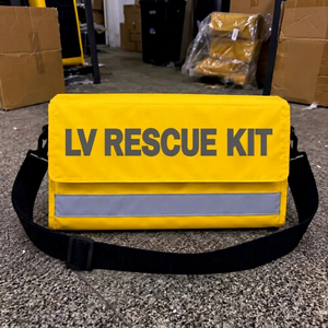 Sac de premiers secours Oxford jaune, sac de rangement d'urgence portable à bandoulière, logo personnalisé pour le lieu de travail et les voyages - Product Image 1