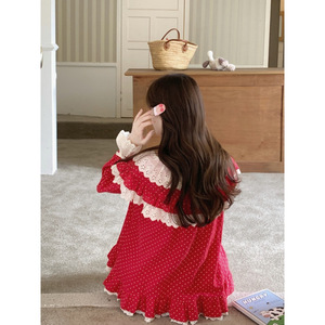 Vêtement d'extérieur en dentelle lourde douce de style princesse rétro en coton <span class=keywords><strong>double</strong></span> fil, quatre saisons, de Corée du Sud - Product Image 4