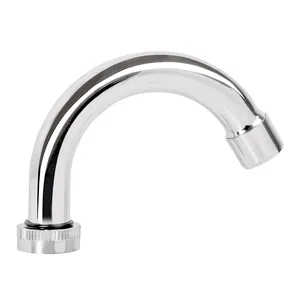 1 pezzo collo curvo per miscelatore lavabo, cromato, Basic - Product Image 1