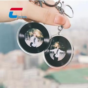 High Quality Acrylic Automation Play Music <strong>CD</strong> Album Cases Mini NFC <strong>CD</strong> Keychain <strong>Custom</strong> - Product Image 2