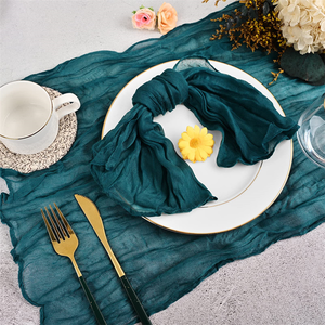 Serviettes en gaze <span class=keywords><strong>de</strong></span> coton prêtes à l'emploi 20x20 pouces, style bohème rustique froissé, en gros pour la décoration <span class=keywords><strong>de</strong></span> <span class=keywords><strong>table</strong></span> <span class=keywords><strong>de</strong></span> mariage et d'événements - Product Image 3