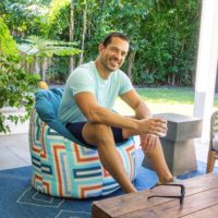 Tissu résistant aux intempéries et protégé contre les UV Milano Patio Outdoor Pool Waterproof Bean Bag Pouf Chair Beanbag Supplier Outdoor