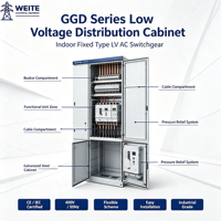 Armoire de distribution d'énergie basse tension GGD 380V 400V IP54, encastrée en métal, haute résistance, résistante à la corrosion, pour l'exploitation minière, OEM