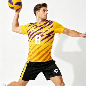 Jersey Voli Pria Bahan Bernapas Ukuran Besar Kaos Voli Pakaian Voli - Product Image 1
