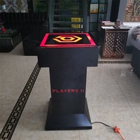 Table haute de salon en métal noir mat de style industriel pour l'extérieur de l'hôtel KTV de mariage à la maison avec LOGO lumineux Design moderne