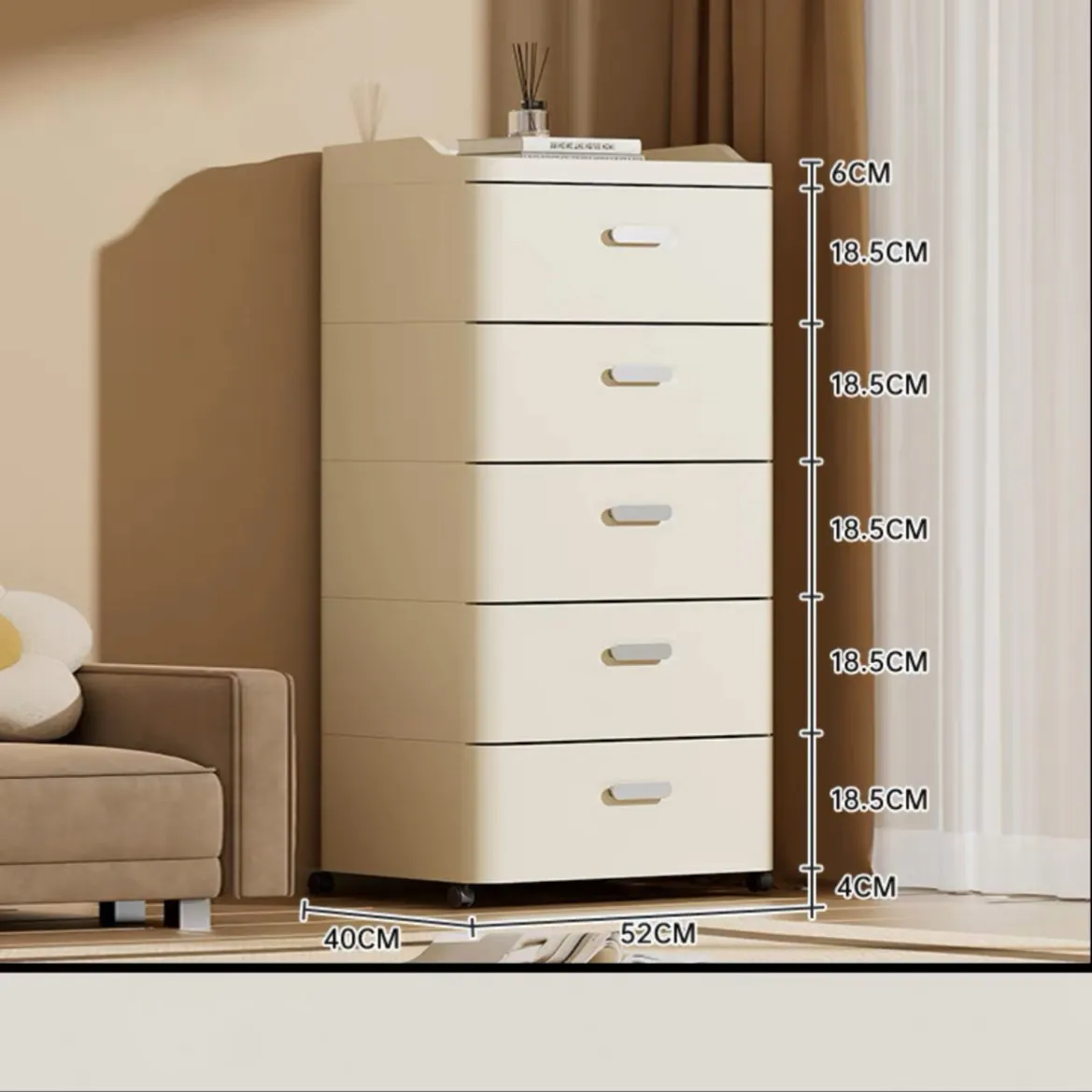 Ménage 5 couches armoire de rangement en plastique avec tiroir à vendre