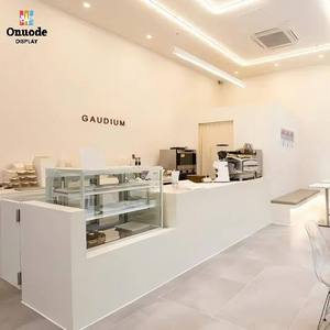 Mostrador de Lujo para Cafetería con Diseño Completo de Kiosco |   Interiores de Tiendas y Mostradores de Café para Centros Comerciales - Product Image 1
