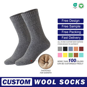 <span class=keywords><strong>Chaussettes</strong></span> en laine mérinos épaisses unisexes tricotées <span class=keywords><strong>pour</strong></span> <span class=keywords><strong>homme</strong></span> et femme, <span class=keywords><strong>chaussettes</strong></span> de sport en laine mérinos épaissies de couleur pure, nouveauté 100% - Product Image 2