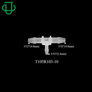 <b>PP</b> Plastic T-Type Tee 4.0X4.0X2.4mm Barbed Connector For Silicone Water Pipes Industrial Use - Product Image 2