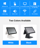 POS-терминал JSJ75 All-in-One с поддержкой нескольких ОС (Android/Windows 10), 10-точечным емкостным сенсорным экраном, двумя экранами, Wi-Fi 6, Bluetooth 5.2, 5G