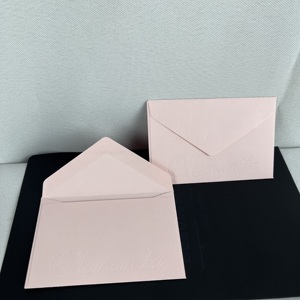 Pochette à bijoux de luxe écologique avec logo gaufré, élégante, imprimée UV/numérique, pour usage professionnel, sac <span class=keywords><strong>cadeau</strong></span> <span class=keywords><strong>en</strong></span> <span class=keywords><strong>papier</strong></span>, enveloppe rose - Product Image 4