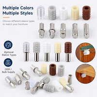 Support d'étagère en silicone gris, cheville métallique 5x16mm pour étagères en bois, armoire de chambre et bibliothèque de bureau