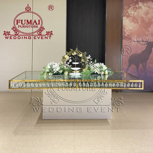 Venta directa de fábrica Mesa de comedor SS dorada de alta calidad para Star Hotel Banquete fiesta Restaurante Muebles - Product Image 5