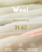 Chaussettes de ski en laine pour femmes, couleur mode, style scrunchie, hauteur genou, effet empilable, pour la neige et les photos personnalisées