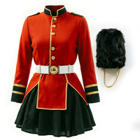 Eltern-Kind-Performance Halloween Rollenspiel Kinder Erwachsene Jungen Frauen Männer Wachjacke Britische Soldaten Königliche Ehrengarde Kostüm
