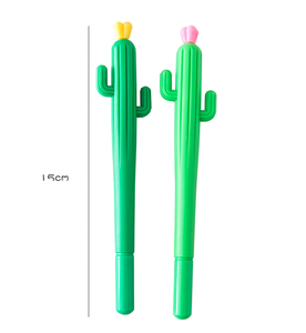 Stylo Gel Personnalisé Dessin Animé, Papeterie Promotionnelle Créative, Cadeaux d'Écriture, Stylo Bille Neutre en Plastique, Stylo <span class=keywords><strong>Cactus</strong></span> Végétal avec Fleur - Product Image 6