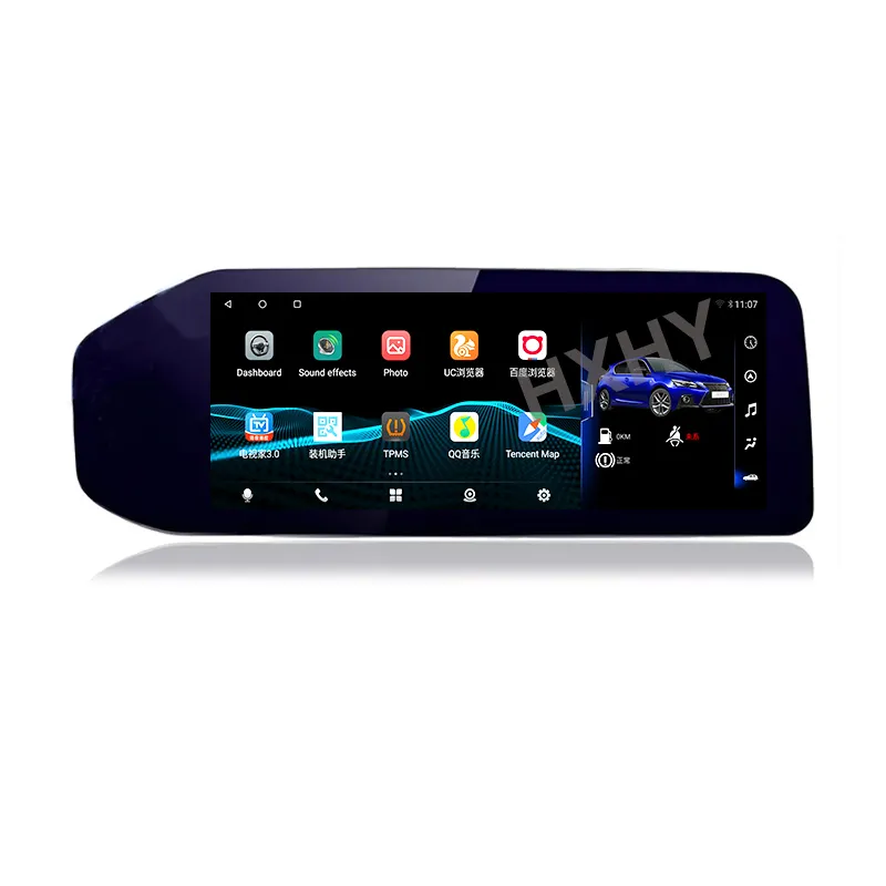 Hxhy Qualcomm 12.3 inch Android 13 xe đa phương tiện Máy nghe nhạc Stereo Video cho Lexus ES ES200 es300h ES250 ES350 GPS navigation