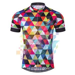 เสื้อจักรยานแขนสั้นสำหรับทุกเพศ ยี่ห้อ Formula1 Industries ผ้า SMART FABRIC ลายเพชรหลากสี ป้องกันแบคทีเรีย - Product Image 1