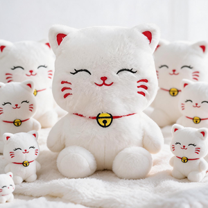 Peluche de Gato de la Suerte Blanco, Suave y Esponjoso, Certificado CE EN71 ASTM, Juguete de Peluche para Niños con Relleno de Algodón PP - Product Image 4