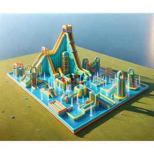 Tobogán Acuático Inflable Interior con Piscina, Juguetes de Pelotas de Natación, Material de PVC, Capacidad de 100-500 kg para Parques Acuáticos - Product Image 2