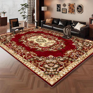 Tapis rectangulaire antidérapant style rétro américain avec médaillon pour la maison H 397 - Product Image 4