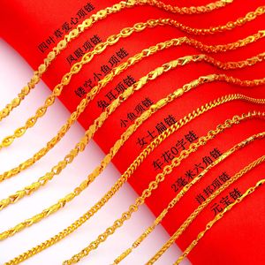 Collana da donna YL con ciondolo a lingotto di ottone a forma di <span class=keywords><strong>pesce</strong></span> Chopin, catena spessa placcata oro, alla moda, dropshipping - Product Image 2