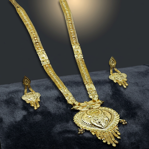 Collares de Moda al por Mayor, Collares Largos Chapados en Oro de 14K, 18K y 24K, Conjunto de Joyería Larga con Diseño Floral Tradicional - Product Image 1