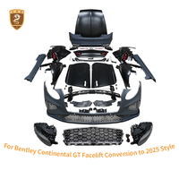 Kit de Carrocería Estilo 2025 para Bentley Continental GT 2004-2019, Reemplazo de Carrocería Antigua por Nueva, Incluye Parrilla, Faros, Parachoques, Guardabarros, Capó y Faldones Laterales, Material PP+Hierro