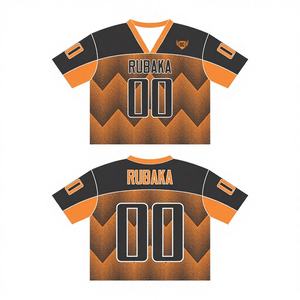 Camiseta de Fútbol Americano Vintage con Estampado Personalizado, Estilo Oversize, 100% Poliéster Transpirable, Ropa Urbana para Hombre - Product Image 1