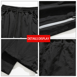 High-quality <strong>Men's</strong> <strong>Trousers</strong> with <strong>Drawstring</strong> Mid-waist, Straight Leg, Tapered Cuffs, Two-way Fit, Plus Size, Custom Logo. - Product Image 5