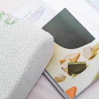 Oreiller cervical moderne en mousse à mémoire de forme avec housse en tissu tricoté et étui lavable