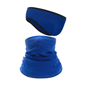 Multi Functional Fleece Neck Warmer Cycling Face Mask Outdoor <b>Sports</b> Ear Protector <b>Headband</b> With Hood Solid Color Unisex Adult - Product Image 2