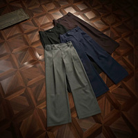 Pantalon décontracté à jambe droite, coupe ample, style preppy, à rayures texturées, en tissu mélangé, pour le printemps/été