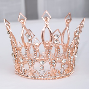 All'ingrosso accessori per capelli da sposa corona da <span class=keywords><strong>principessa</strong></span> con strass rotondi - Product Image 5