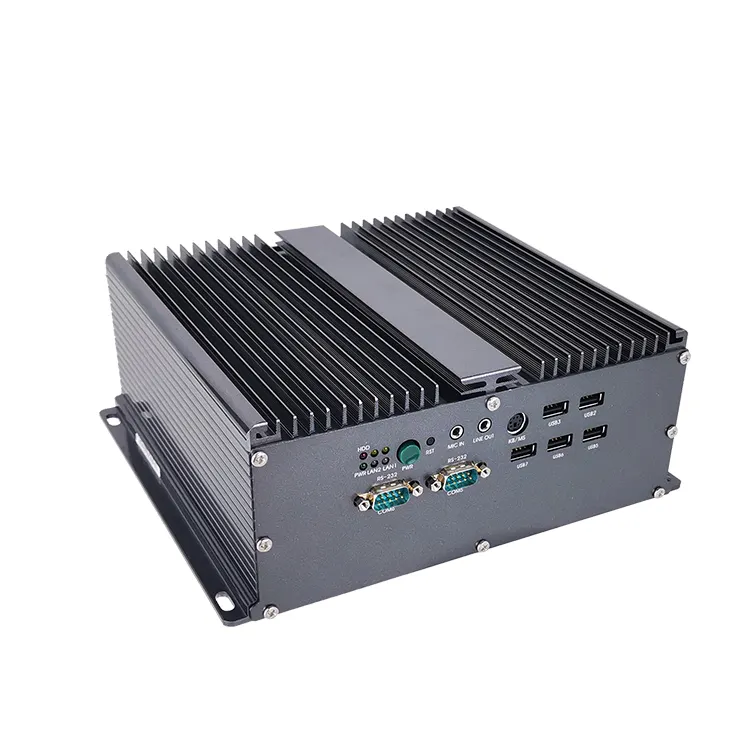 Celeron 1007U/1037U Fanless एम्बेडेड औद्योगिक कंप्यूटर का समर्थन 1 * पीसीआई बस कार्ड विन XP XPE विन 7 लिनक्स