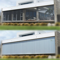 OEM ODM, lamelles en aluminium de haute qualité, pare-soleil décoratif, imperméable, résistant à la chaleur, pour mur-rideau extérieur, façade, ventilation