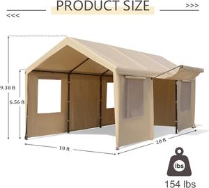 Heavy Garden Carport 10x20 FT <span class=keywords><strong>garage</strong></span> tente <span class=keywords><strong>de</strong></span> voiture - Product Image 3