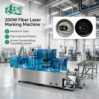 Machine de marquage laser fibre 200W pour capuchons en aluminium, traçabilité AI anti-contrefaçon un code un produit