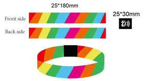 Biểu Tượng Tùy Chỉnh Vải Đàn Hồi Ntag213 <span class=keywords><strong>Nfc</strong></span> Vòng Đeo Tay Tái Sử Dụng <span class=keywords><strong>Nfc</strong></span> Ban Nhạc Cổ Tay Dây Đeo Căng Dệt Rfid Dây Đeo Cổ Tay Cho Kiểm Soát Truy Cập - Product Image 6