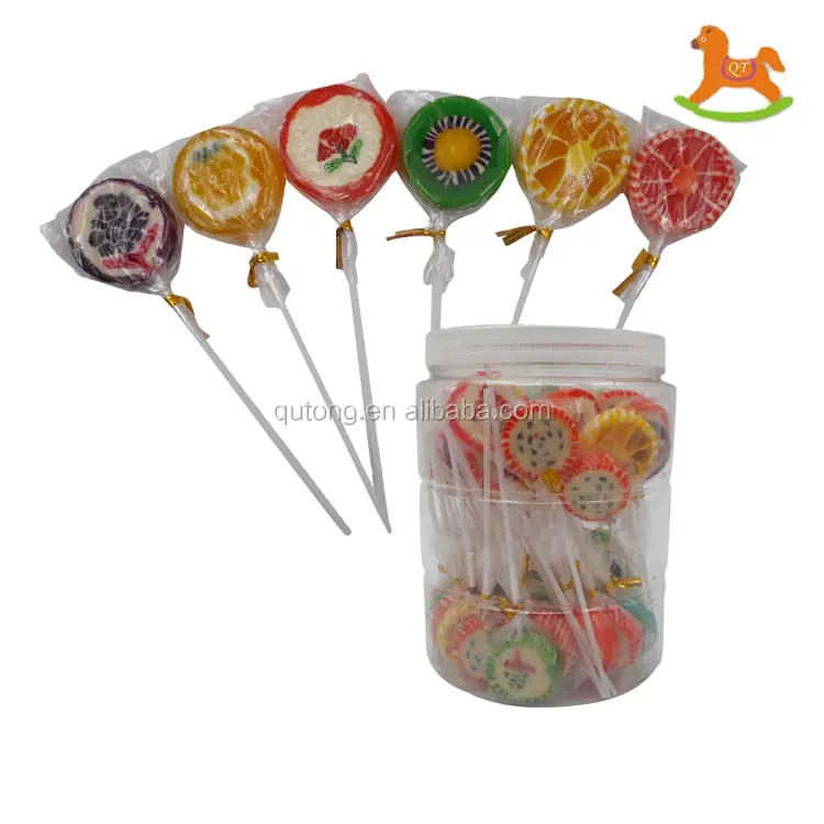 חדש השיק מוצרים פירות lollipop מבריק אריזת מחיר זול מוצרים מיובא מסין