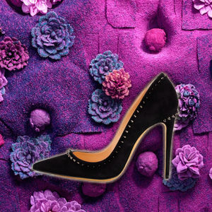 Escarpins à talons hauts de 45 mm pour femmes, grande taille, à bout pointu, à enfiler, style stilettos, avec rivets dégradés et clous, pour fêtes et mariages - Idéal pour l'été - Product Image 3