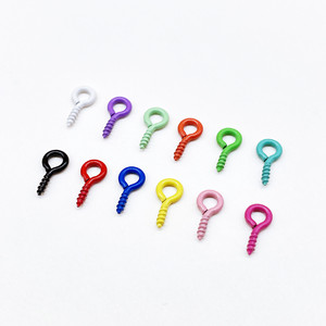 Juego de tornillos de ojo multicolor, Mini cáncamos de Metal para manualidades DIY, fabricación de joyas, modelo de construcción, accesorios para muñecas, ornamento - Product Image 5