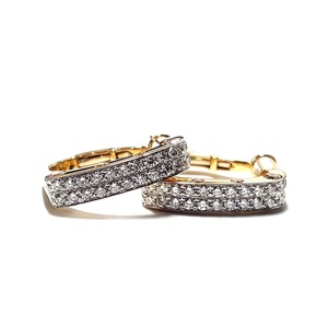 Boucles d'oreilles à Clip rondes pour femme, bijoux tendance, romantique, Design populaire, en or blanc 18k, haute qualité, en diamant, utilisation quotidienne - Product Image 3