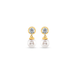 Pendientes de gota de diamantes de oro de lujo con detalles intrincados para moda de alta gama y ocasiones DE LA India - Product Image 1