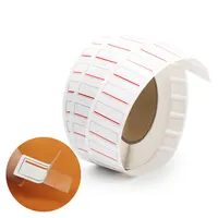 Etichetta adesiva stampata a doppio strato rossa etichetta per indumenti etichetta per appendere etichetta personalizzata rossa o nera piggy back dimensioni 35x15mm 31x12mm