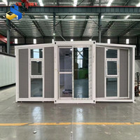Maison modulaire portable en conteneur, maison préfabriquée en panneaux sandwich, mini-maison prête à être expédiée pour usage résidentiel