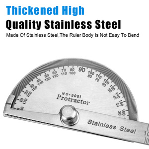 <span class=keywords><strong>Metal</strong></span> açı bulucu 180 derece iletki paslanmaz çelik ahşap araçları döner ölçüm cetveli gonyometresi açı cetvel - Product Image 4