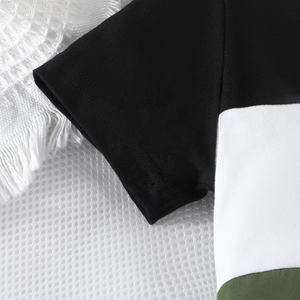 ชุดลำลองสองชิ้นคุณภาพสูงสำหรับเด็กผู้ชาย ขายส่งชุดกีฬาฤดูร้อนสำหรับเด็ก ผ้าแคนวาสลายพราง - Product Image 3