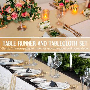 Nhựa dùng một lần khăn trải bàn với in vàng bảng <span class=keywords><strong>Runner</strong></span> vàng chấm bảng bao gồm cho tốt nghiệp đám cưới sinh nhật bé tắm - Product Image 5