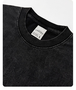 Camisetas Oversize de Algodón 100% para Hombre, Estilo Americano Streetwear, 260GSM, Lavadas, Retro, con Estampado DTG, Lisas - Product Image 6
